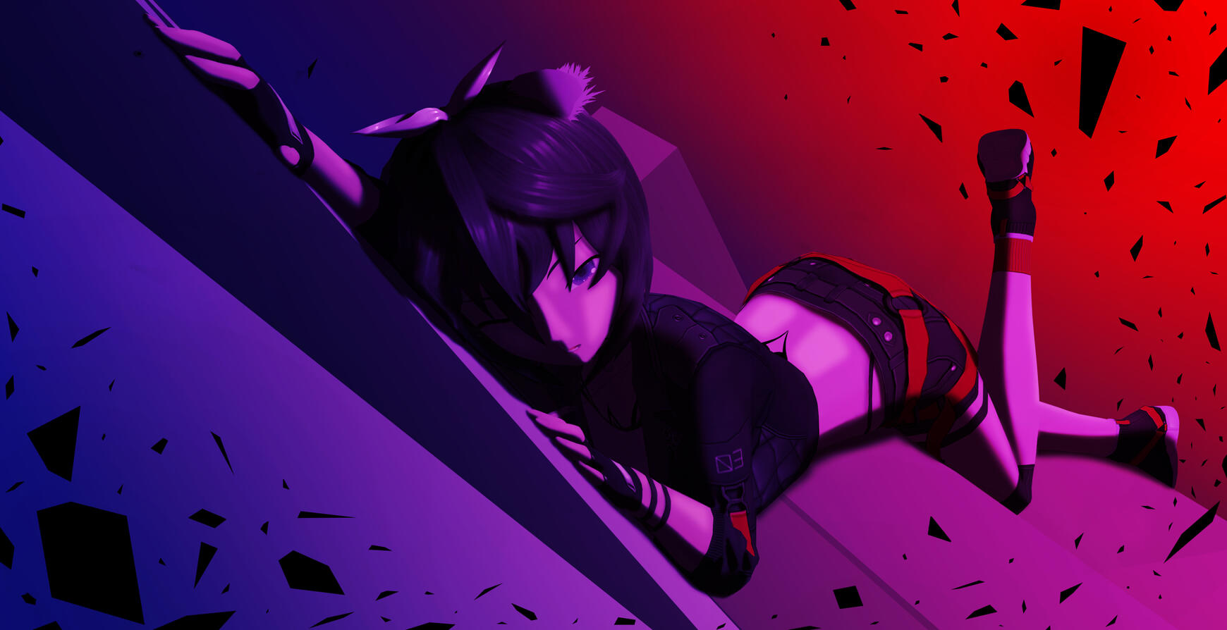 Zahnia laying off the edge of the couch onto the floor. Png edit.